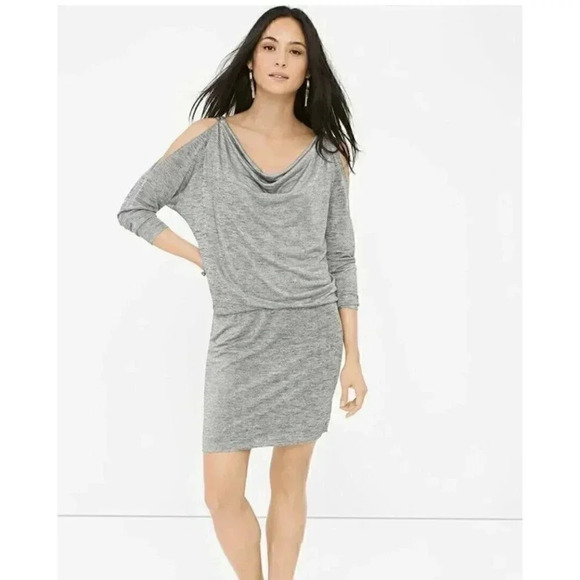 White House Black Market Dresses & Skirts - WHBM Embellished Cold Shoulder Jersey Dress NEW!